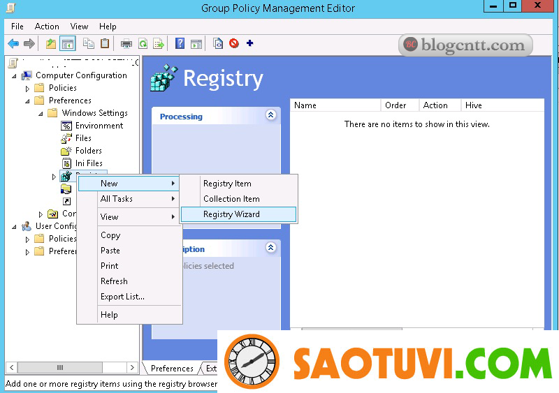 Cách để thêm, sửa, xóa Registry Keys sử dụng Group Policy
