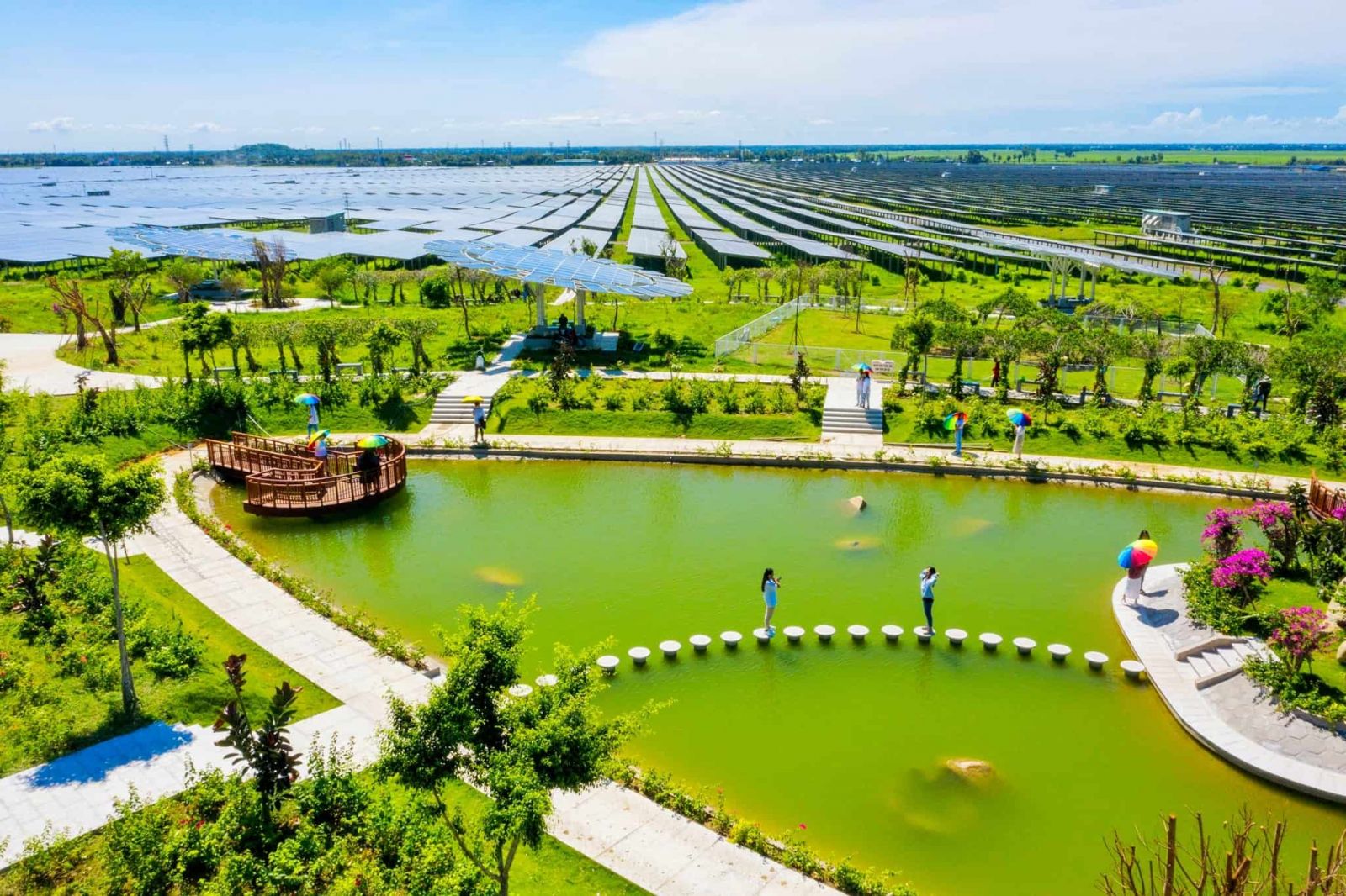 Khu du lịch Điện mặt trời An Hảo – Tiên cảnh sống động của nhà máy điện lớn nhất An Giang