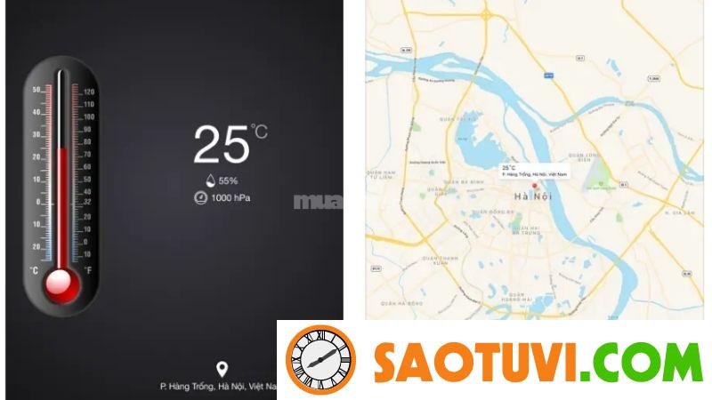 Tổng hợp 7 app đo nhiệt độ phòng bằng điện thoại tốt nhất hiện nay Nhiệt kế++ không chỉ cho biết nhiệt độ ở gần bạn mà còn ở nhiều khu vực khác trên bản đồ - Nguồn: Internet