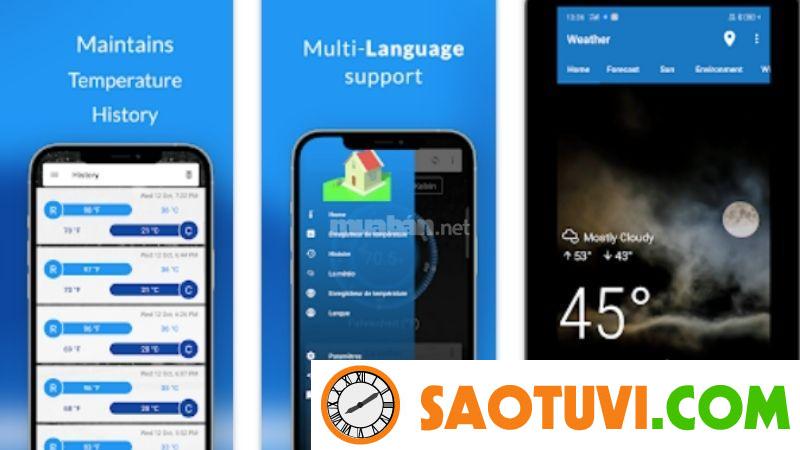 Tổng hợp 7 app đo nhiệt độ phòng bằng điện thoại tốt nhất hiện nay Room Temperature Thermometer - App đo nhiệt độ phòng dành cho Android và iOS - Nguồn: Internet