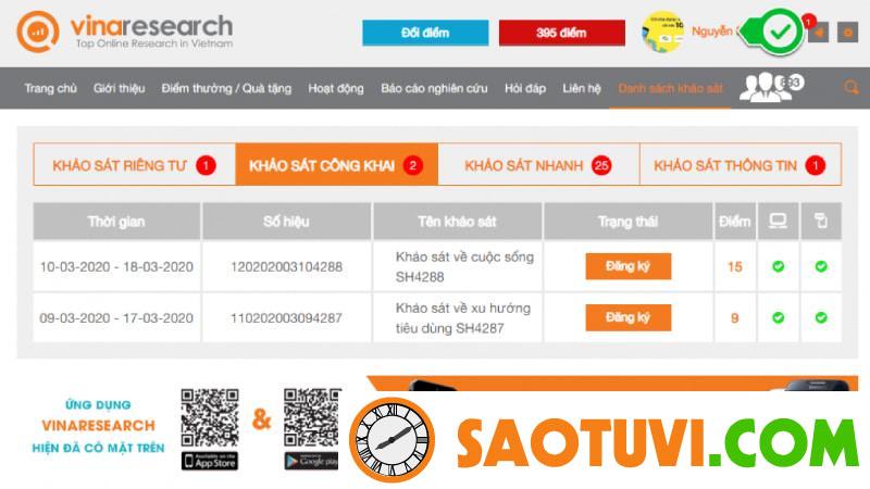 App kiếm tiền online cho học sinh Vinasearch