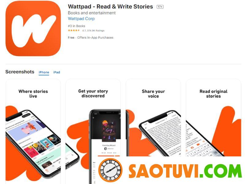 App kiếm tiền online cho học sinh Wattpad