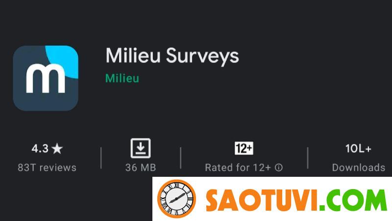 App kiếm tiền online cho học sinh Milieu Survey