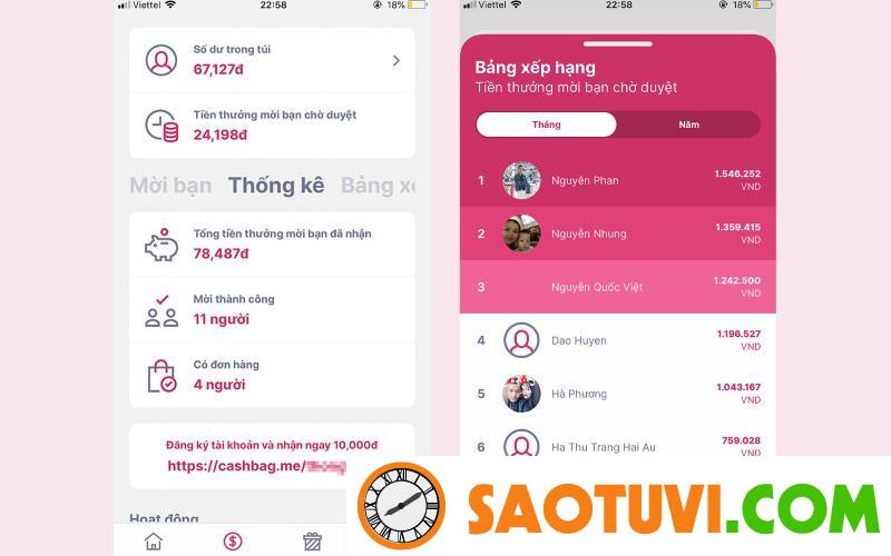 App kiếm tiền online cho học sinh Cashbag