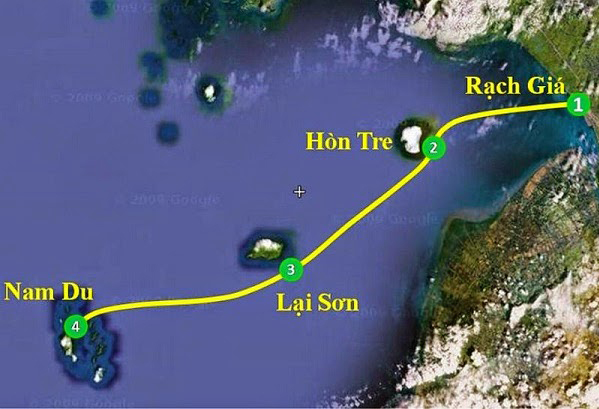 Bản đồ du lịch đảo Nam Du
