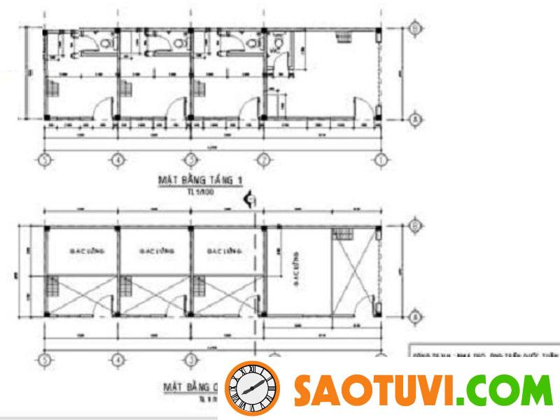 20 mẫu bản vẽ nhà trọ có gác lửng hiện đại và tiện nghi 2023 Bản vẽ nhà trọ có gác lửng