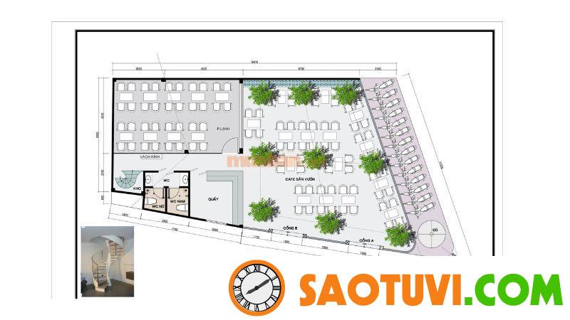 20+ Mẫu bản vẽ thiết kế quán cà phê sân vườn đẹp và độc đáo Thiết kế quán cà phê sân vườn trên sân thượng cực đẹp - Nguồn ảnh: Sưu tầm