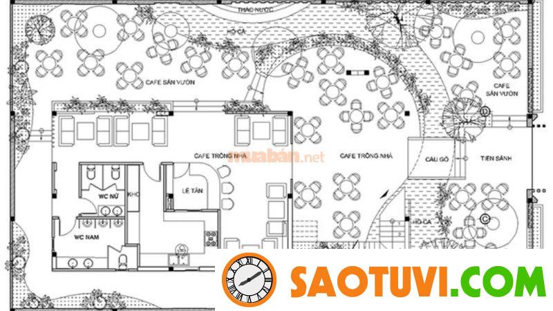 20+ Mẫu bản vẽ thiết kế quán cà phê sân vườn đẹp và độc đáo Bản thiết kế quán cà phê sân vườn phong cách Vintage - Nguồn ảnh: Sưu tầm