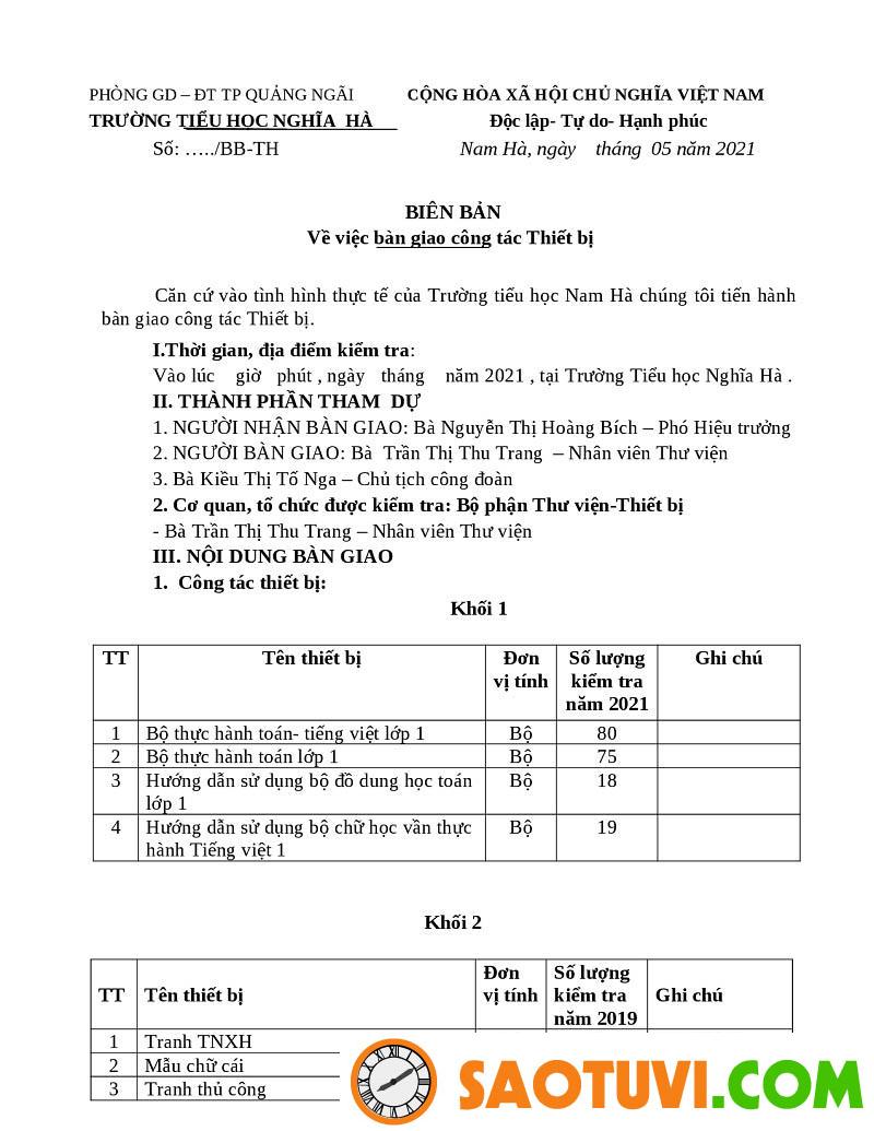 Biên bản bàn giao thiết bị là gì? Tải mẫu chi tiết nhất 2023 Biên bản bàn giao phải đầy đủ thông tin