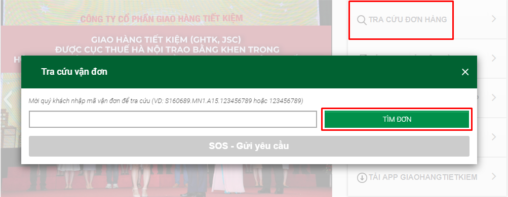 cách gửi hàng qua Giao hàng tiết kiệm