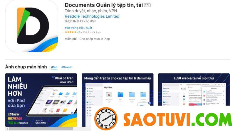 Cách tải nhạc chuông cho iPhone dễ dàng, nhanh nhất 2023 Bước 1 - Cách tải nhạc chuông cho iPhone bằng Documents