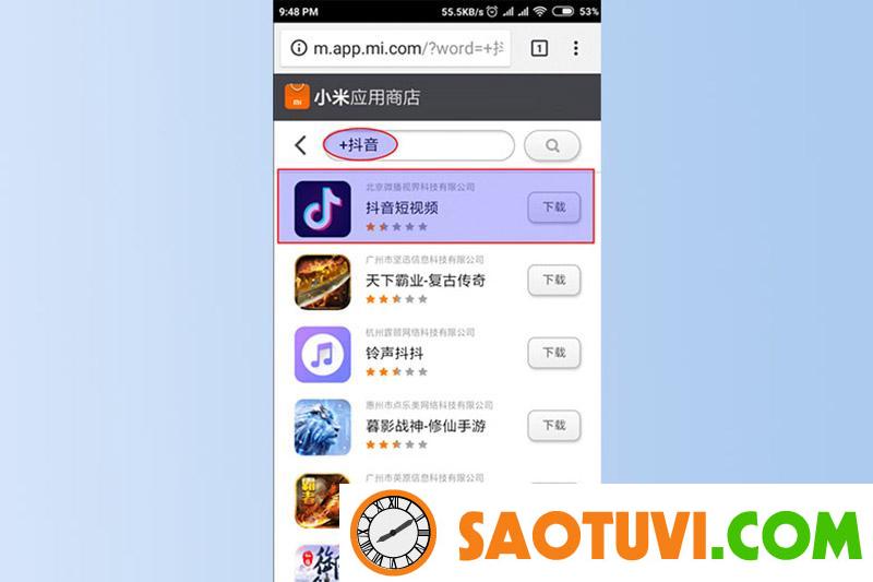 Cách tải cách tải Tiktok Trung Quốc (Douyin) trên iOS và Android đơn giản nhất Truy cập vào địa chỉ app.xiaomi.com để tìm kiếm ứng dụng