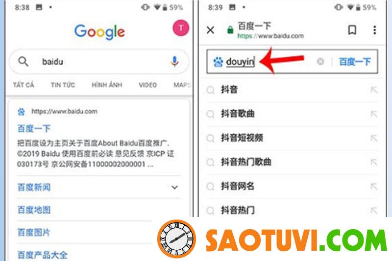Cách tải cách tải Tiktok Trung Quốc (Douyin) trên iOS và Android đơn giản nhất Truy cập vào Baidu tìm kiếm Douyin