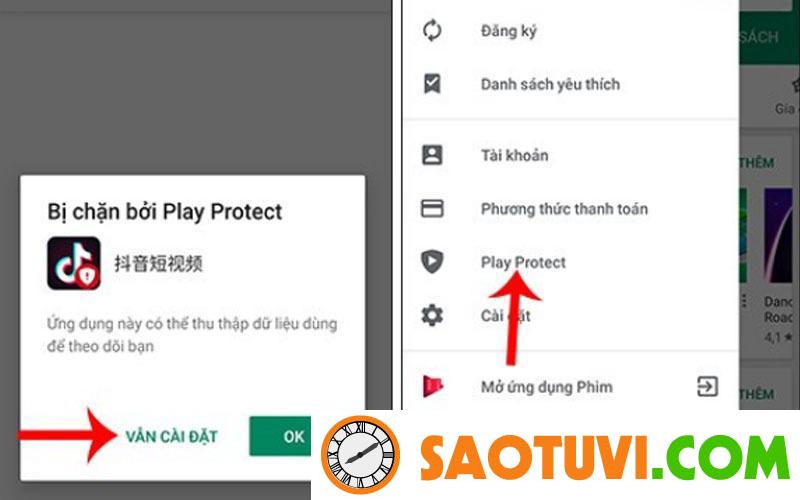 Cách tải cách tải Tiktok Trung Quốc (Douyin) trên iOS và Android đơn giản nhất Vào Play Protect để cấp quyền ứng dụng