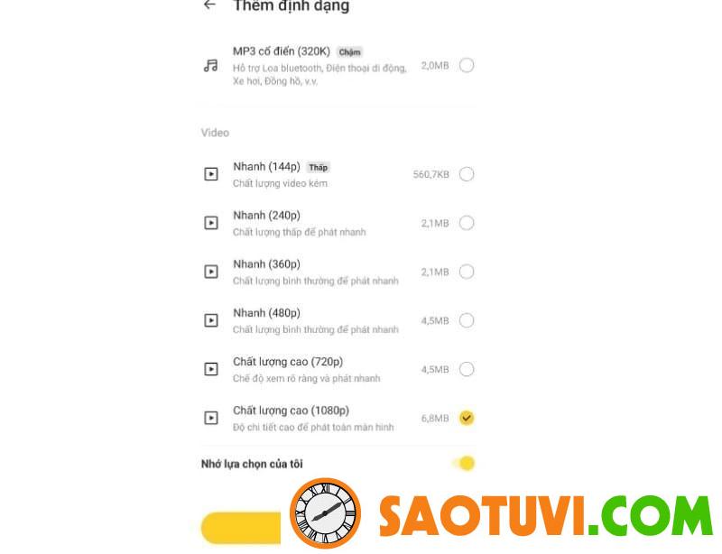 Cách tải video trên Youtube về điện thoại chi tiết nhất năm 2023 Cách tải video trên Youtube về điện thoại chất lượng là cần chọn định dạng video