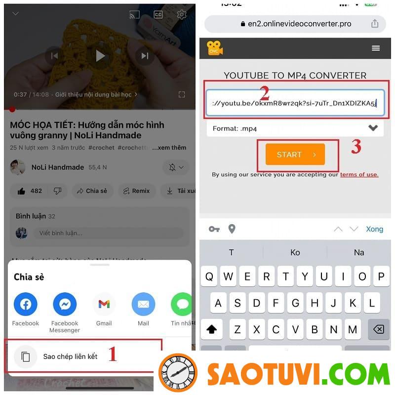 Cách tải video trên Youtube về điện thoại chi tiết nhất năm 2023 Sao chép link cần tải vào ô tìm kiếm trên Online Video Converter