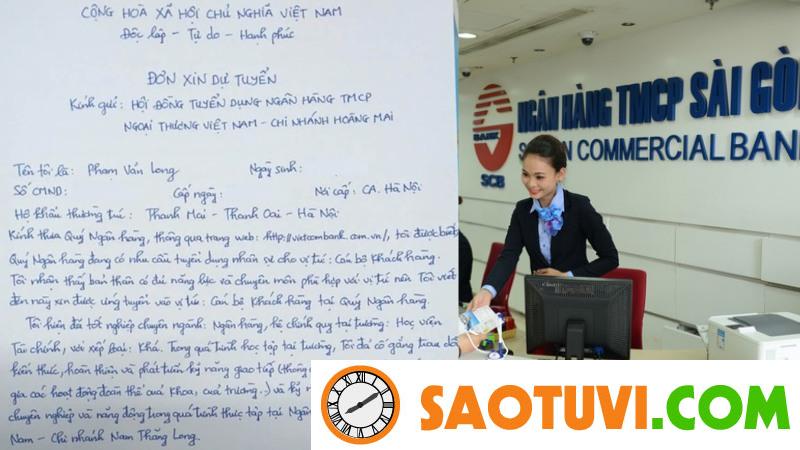 Cách viết hồ sơ xin việc bằng tay chi tiết nhất Mẫu đơn xin việc viết tay ngân hàng