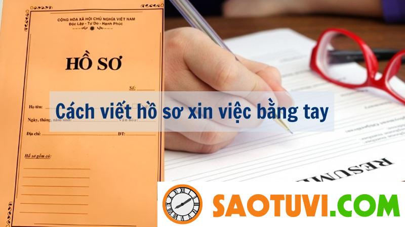 Cách viết hồ sơ xin việc bằng tay chi tiết nhất