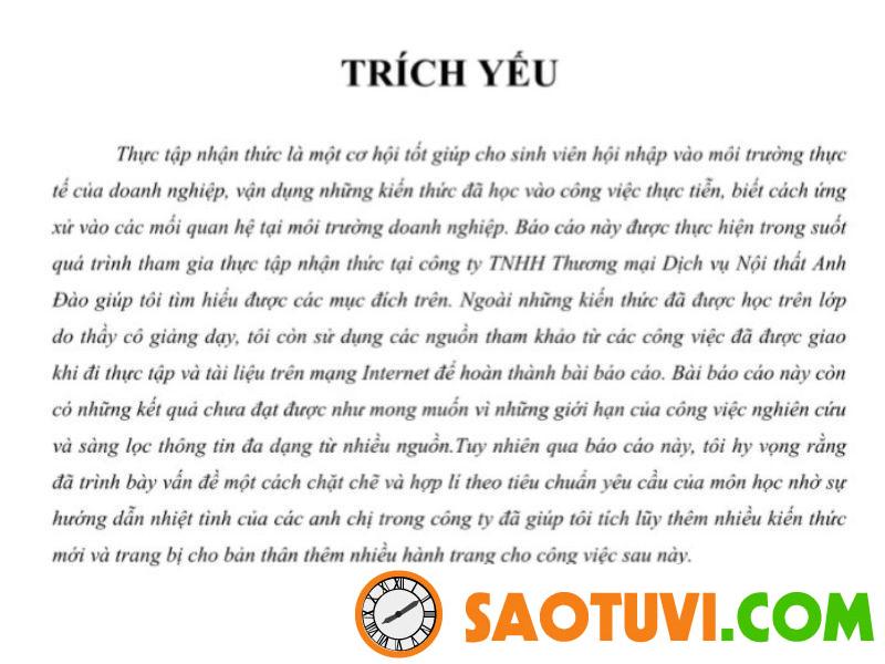 Cách viết trích yếu cho báo cáo chuyên nghiệp và chuẩn chỉnh Mẫu viết trích yếu trong báo cáo thực tập nhận thức 2 (Nguồn tham khảo: fr.slideshare.net)