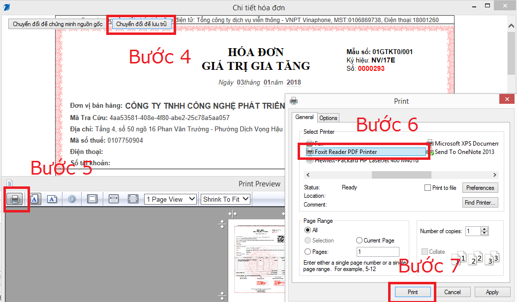 Cách xuất hóa đơn điện tử của VNPT