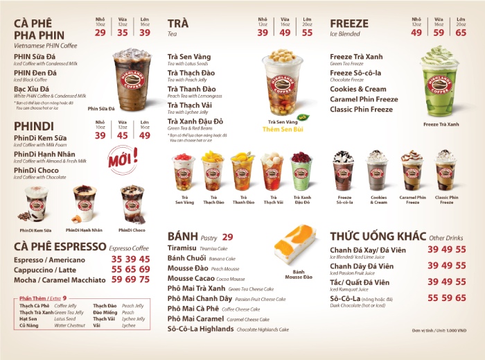 cafe-banh-ngot-4 Thiết kế menu đa dạng và bắt mắt