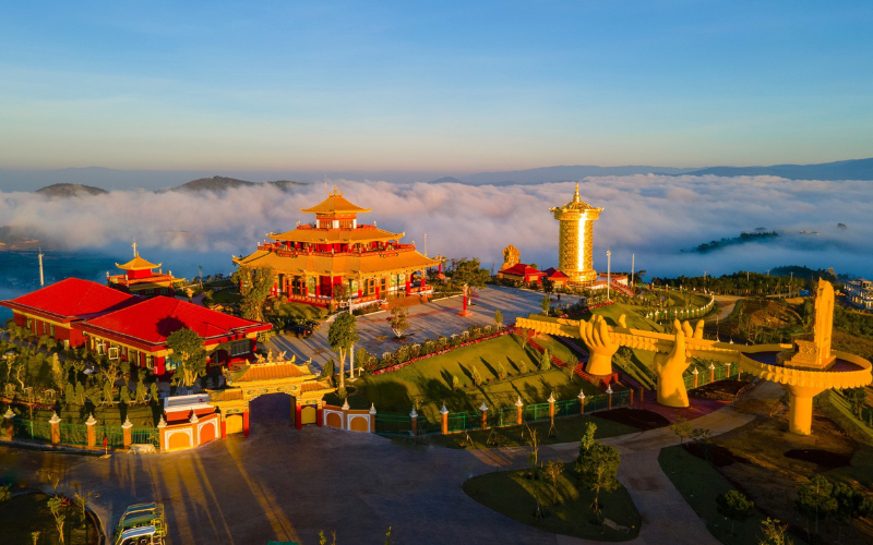 chua-dep-o-da-lat-1 Samten Hills là một trong những ngôi chùa có view đẹp nhất Đà Lạt