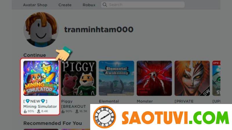 Code Mining Simulator 2 mới nhất dành riêng cho bạn 08/2023 Mở giao diện Roblox và chọn mode chơi game Mining Simulator 2