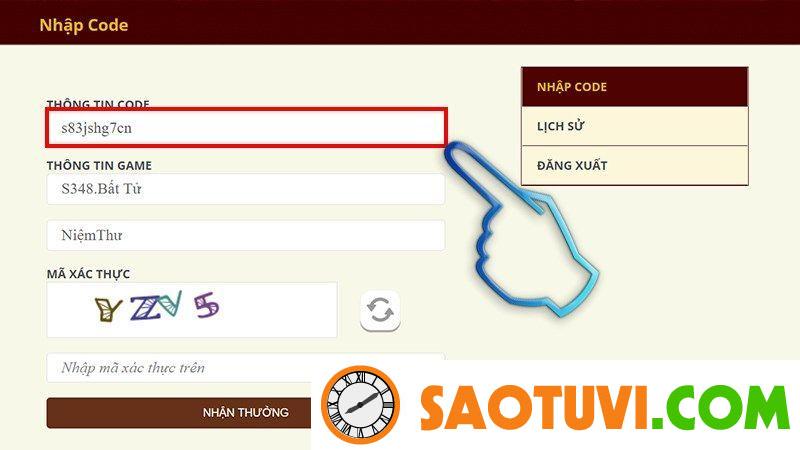 Hướng dẫn nhập và nhận mã code OMG 3Q mới nhất 2024 Bước 4