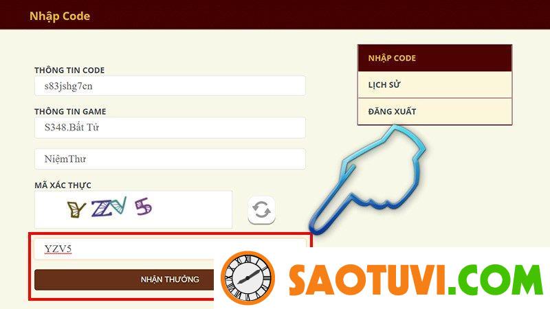 Hướng dẫn nhập và nhận mã code OMG 3Q mới nhất 2024 Bước 5