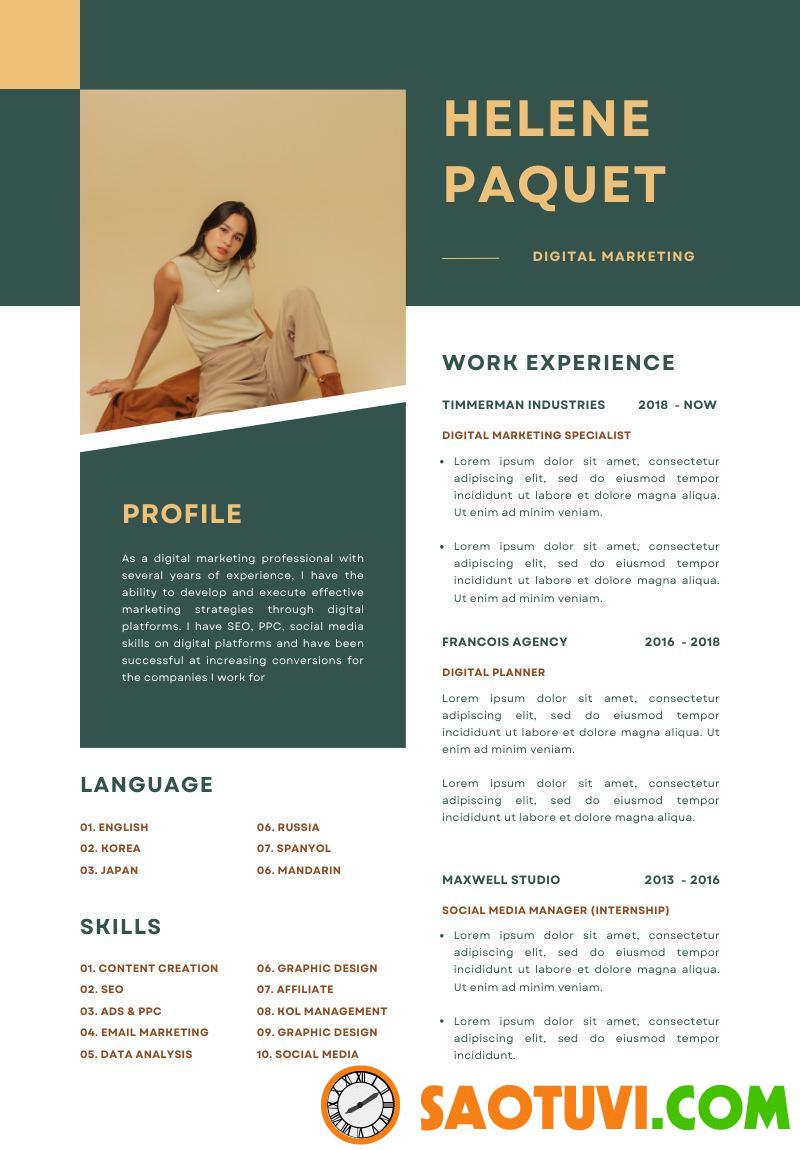 Cách viết CV Digital Marketing nổi bật trước mọi đối thủ CV Digital Marketing Manager bằng tiếng Anh