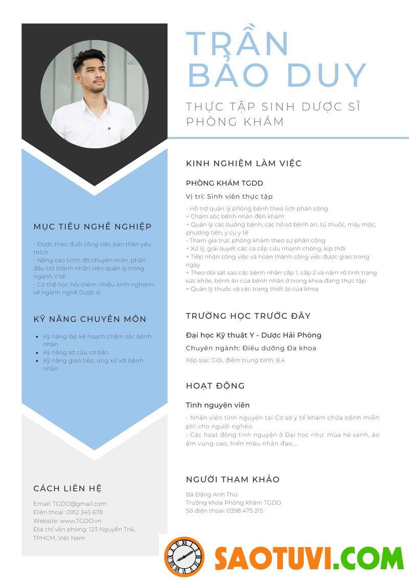 Top 10 mẫu CV dược sĩ bán thuốc đẹp, chuyên nghiệp, ấn tượng CV dược sĩ bán thuốc