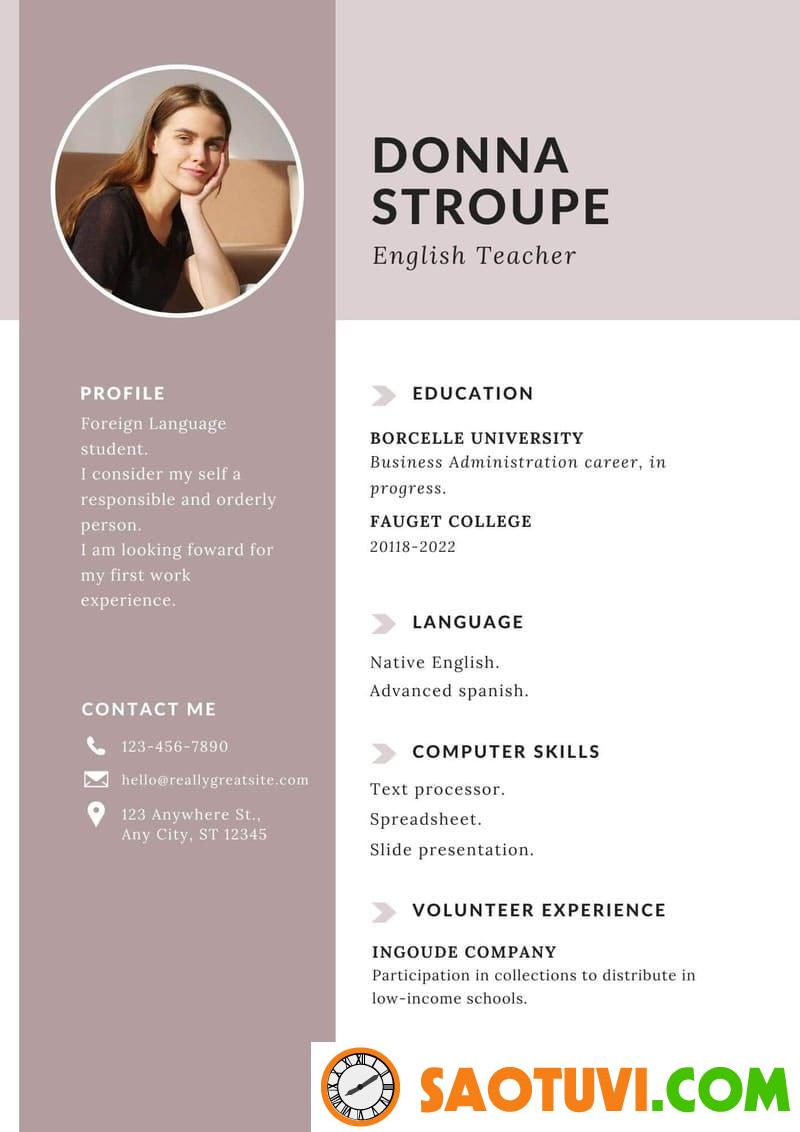 10+ Mẫu CV English Teacher chuyên nghiệp, thu hút nhà tuyển dụng Mẫu CV English Teacher cho sinh viên mới ra trường