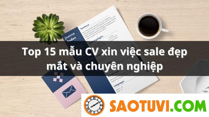Top 15 mẫu CV xin việc sale đẹp mắt và chuyên nghiệp