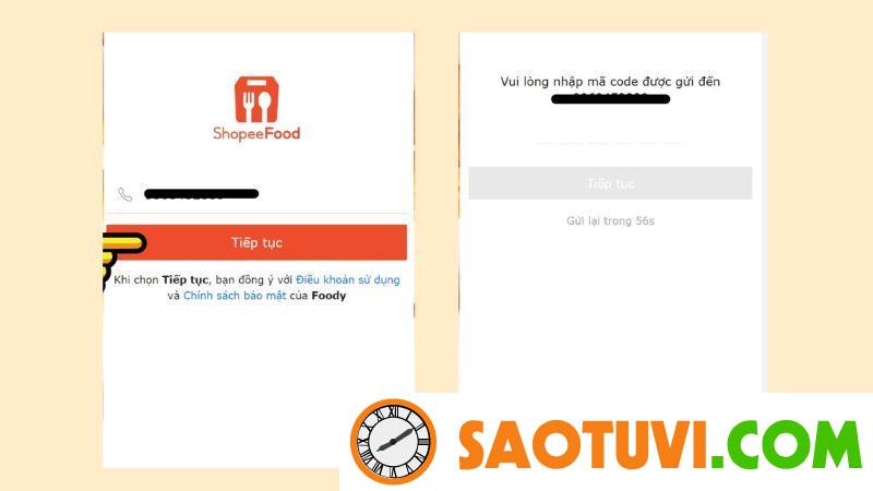 Bước 2 đăng ký giao hàng Now - ShopeeFood