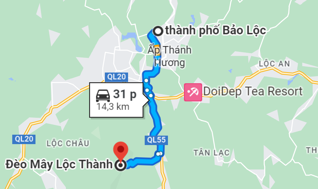 deo-may-loc-thanh-2 đường đi đến đèo mây lộc thành