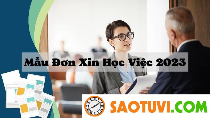 Mẫu đơn xin học việc 2023