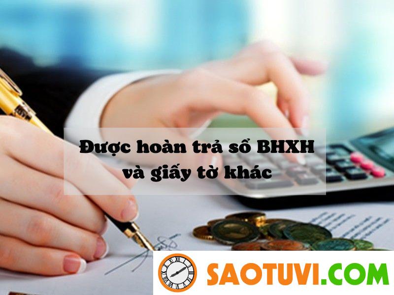 Được trả sổ BHXH và các giấy tờ khác