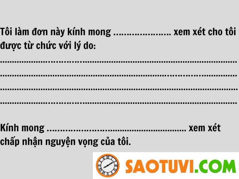 Nêu lý do muốn xin thôi giữ chức vụ