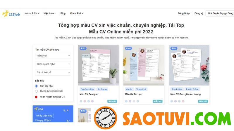 Hệ thống mẫu CV đa dạng nhiều lĩnh vực và update thường xuyên