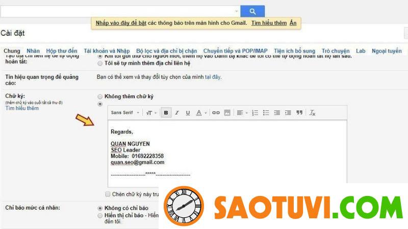 Nên cài đặt chữ ký email để tăng tính chuyên nghiệp