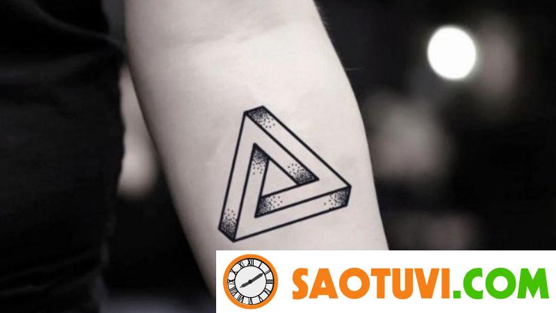 100+ hình xăm tam giác độc lạ cho người yêu thích sự bí ẩn Mẫu hình xăm "hack" não