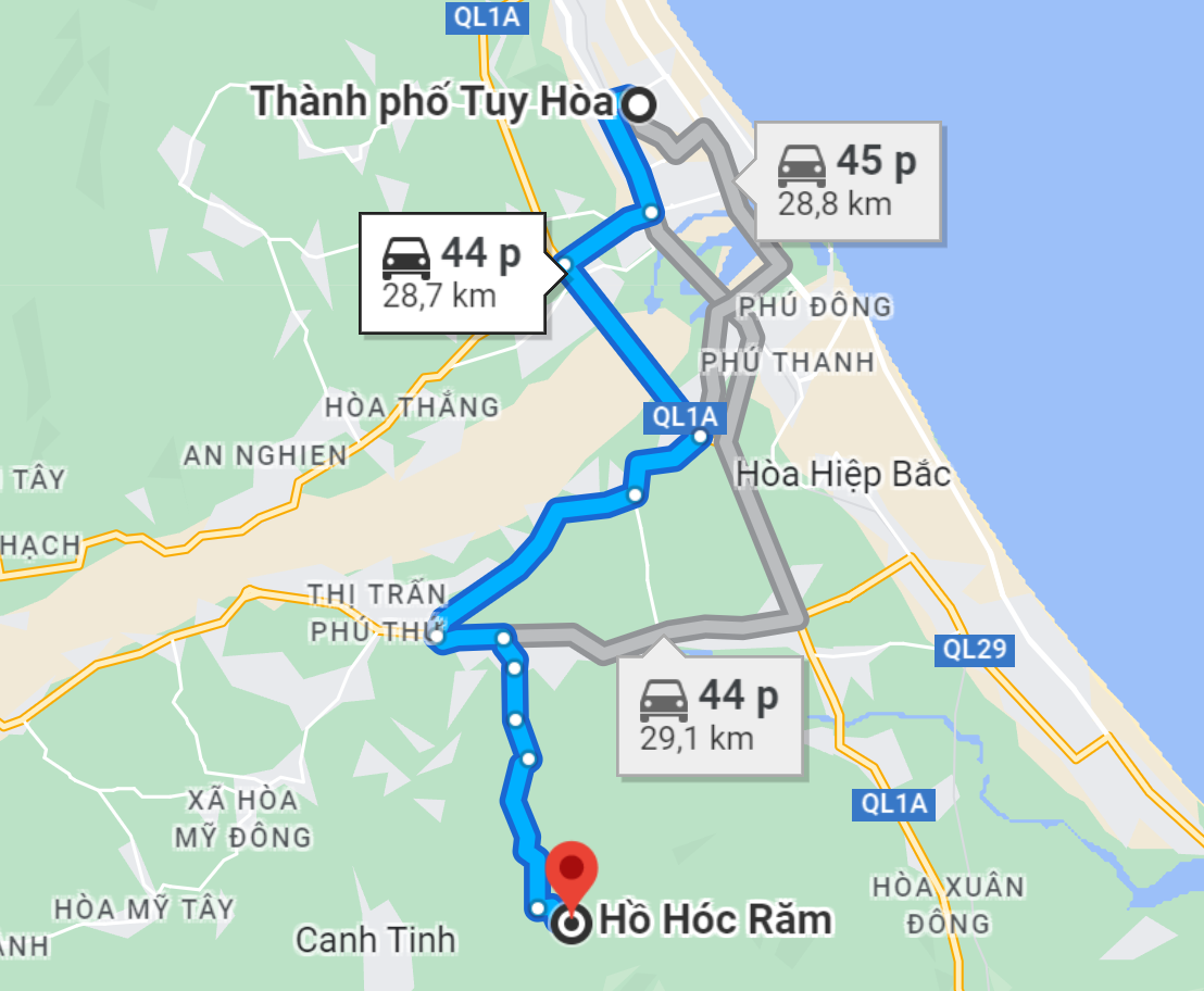 ho-hoc-ram-2 đường đi đến hồ hóc răm
