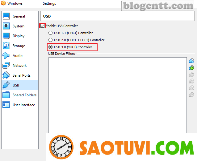 Kết nối USB 3.0 với máy ảo VirtualBox chạy Windows 7