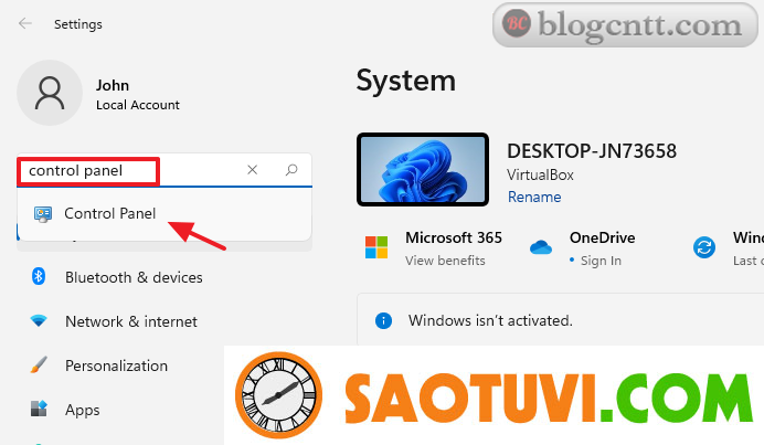 control panel settings