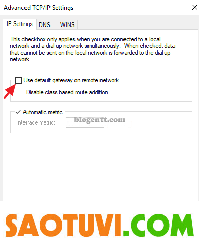use default gateway on remote network