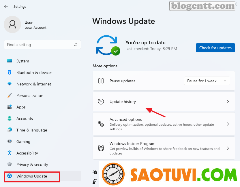 Hướng dẫn gỡ bỏ cập nhật Windows 11