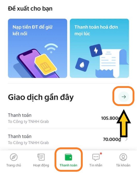 kiem-tra-giao-dich-grab Quản lý giao dịch thanh toán, nạp tiền, rút tiền trên Grab 