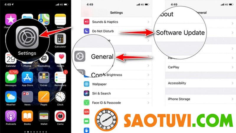 Nguyên nhân màn hình iPhone 11 bị sọc và 5 cách khắc phục Cập nhật phiên bản iOS mới