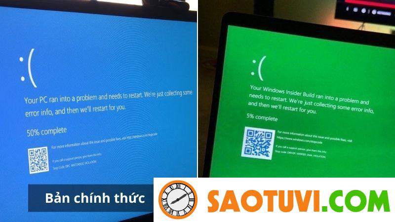 Nguyên nhân màn hình laptop bị xanh lá cây | Cách khắc phục Green Screen of Death và Blue Screen of Death