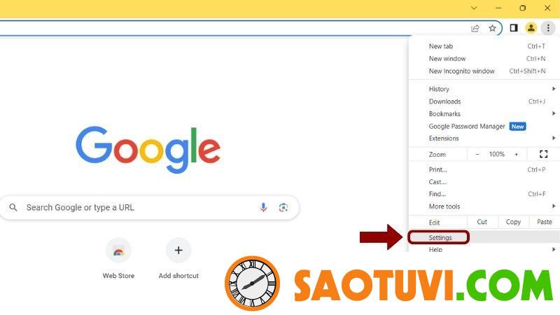 Nguyên nhân màn hình laptop bị xanh lá cây | Cách khắc phục Vào mục settings trên Google.